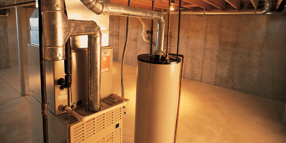 HVAC Furnace in a basement - Three Reasons Why You Need an Annual Furnace Tune-Up - Allen Heating & Cooling